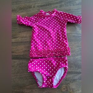 Ruffle Butts Short Sleeve Rash Guard Bikini